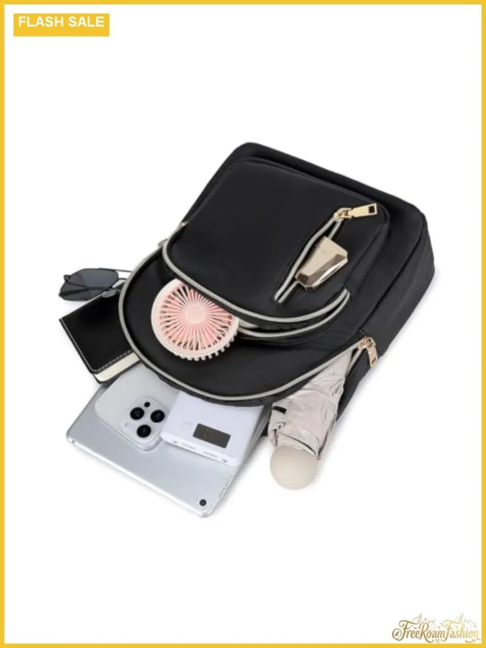 Water-resistant Nylon Mini Backpack Purse with Anti-theft Pocket, Adjustable